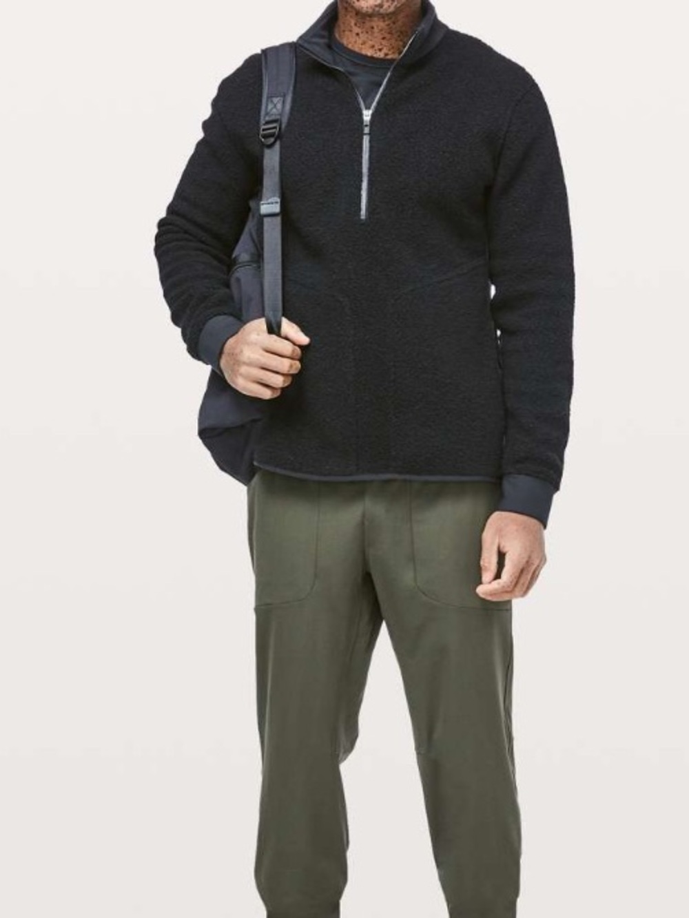 Lululemon Men’s Wool Blend Sherpa Fleece Tundra Trek 1/2 Zip Pullover